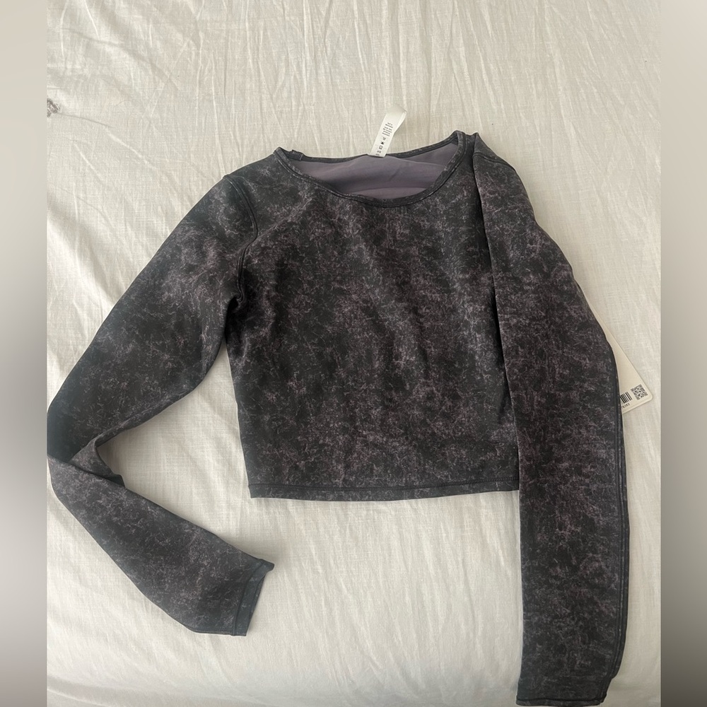 Lululemon Wunder Train cropped long sleeve top